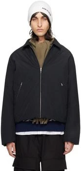 Acne Studios | Black Spread Collar Down Bomber Jacket 