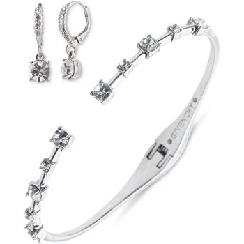 推荐Silver-Tone 2-Pc. Set Stone Station Bangle Bracelet & Matching Drop Earrings商品