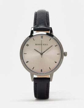 Brave Soul | Brave Soul slimline strap watch in black商品图片,3.6折