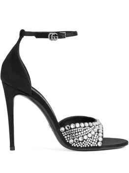 推荐GUCCI - Crystal-embellished High Heel Sandals商品