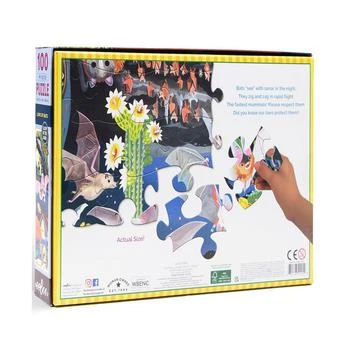Eeboo | Love of Bats Glow in The Dark 100 Piece Jigsaw Puzzle Set, Ages 5 and up,商家Macy's,价格¥127