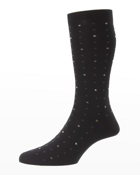 Men's Mini Spot Fil D'ecosse Cotton Crew Socks product img