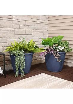商品Sunnydaze Decor | 24 in Anjelica Unbreakable Polyresin Planter - Slate - Set of 2,商家Belk,价格¥1417图片
