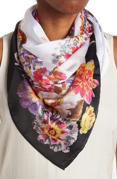 Vince Camuto经典款, Vince Camuto | Butterfly Garden Print Square Scarf商品图片 3.9折