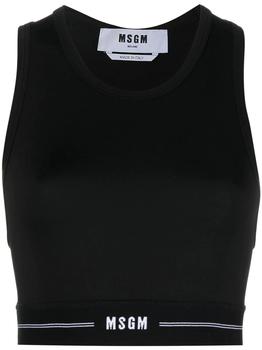 推荐Msgm Logo Underband Cropped Vest商品