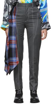 Charles Jeffrey Loverboy真假, Charles Jeffrey Loverboy | Grey Draped Trousers商品图片 3.4折