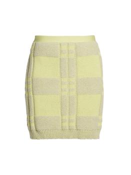 Bottega Veneta | Check Waffle-Knit Miniskirt商品图片,