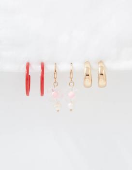 推荐AEO Festive Red Hoop Earring 6-Pack商品