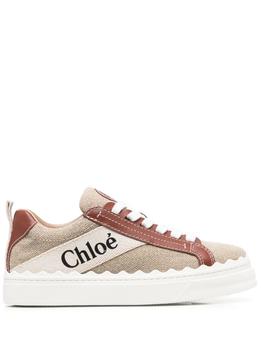 推荐CHLOÃ - Lauren Leather And Canvas Sneakers商品