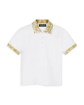 推荐Boys' Baroque Print Collar Pique Polo - Little Kid, Big Kid商品