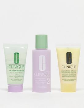 商品Clinique Skin School Supplies: Cleanser Refresher Course for Dry Combination Set图片