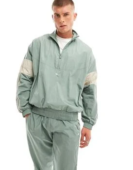 推荐adidas Basketball zip jacket in silver green商品
