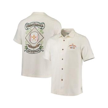 Tommy Bahama | Men's White Houston Astros 2022 World Series Champions Run Like You Stole It Button-Up Short Sleeve Shirt商品图片,