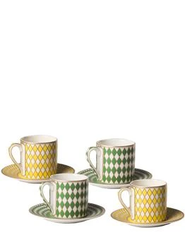 POLSPOTTEN | Set Of 4 Chess Set Espresso Cups,商家LUISAVIAROMA,价格¥844