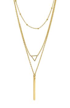 商品ADORNIA | 14K Gold Plated Layered Bar Pendant Necklace,商家Nordstrom Rack,价格¥215图片