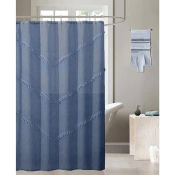 Dainty Home | Natural Tassels Shower Curtain, 72" x 70",商家Macy's,价格¥263