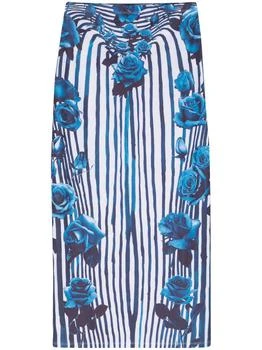 推荐JEAN PAUL GAULTIER - 'flower Body Morphing' Long Skirt商品