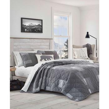 Eddie Bauer是什么牌子, Eddie Bauer | Swiftwater Charcoal Reversible 2-Piece Twin Quilt Set商品图片 