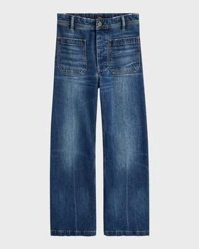 Ralph Lauren | Stretch Cotton Wide-Leg Jeans,商家Neiman Marcus,价格¥2076