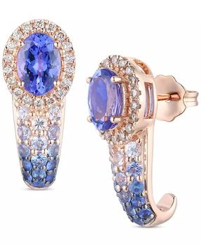 Le Vian | Multi-Gemstone (2-1/10 ct. t.w.) & Nude Diamond (1/4 ct. t.w.) Ombré Drop Earrings in 14k Rose Gold,商家Macy's,价格¥36638