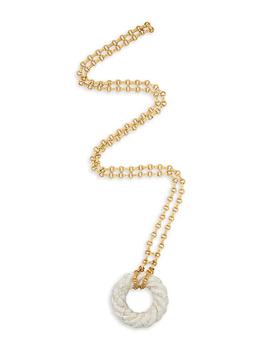 商品Brinker & Eliza | Eternity 24K Goldplated Semiprecious Stone Necklace,商家Saks Fifth Avenue,价格¥1144图片