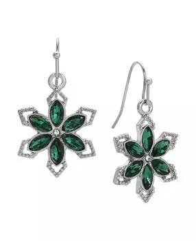 2028 | Crystal Flower Drop Earrings,商家Macy's,价格¥155