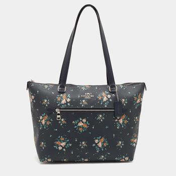 coach托特包男包, [二手商品] Coach | Coach Multicolor Floral Print Coated Canvas and Leather Gallery Tote商品图片 8.4折
