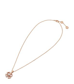 美国bvlgari项链, BVLGARI | Rose Gold And Diamond Fiorever Necklace商品图片 