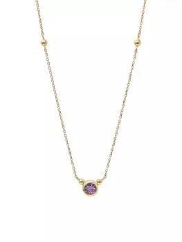 Anzie | Dew Drop 14K Yellow Gold & Birthstone Pendant Necklace,商家Saks Fifth Avenue,价格¥4464