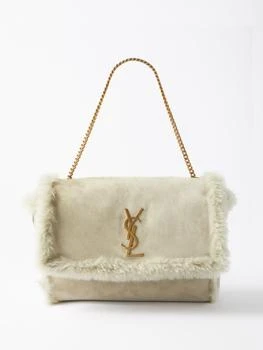 Yves Saint Laurent | Kate reversible suede and shearling shoulder bag 