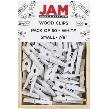 JAM Paper | Wood Clip Clothespins - Small - 0.88" - 50 Clothes Pins Per Pack,商家Macy's,价格¥62