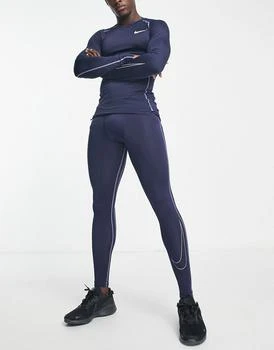 推荐Nike Training Pro Dri-FIT tights in navy商品