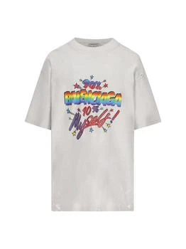 推荐Balenciaga Logo Printed Crewneck T-Shirt商品
