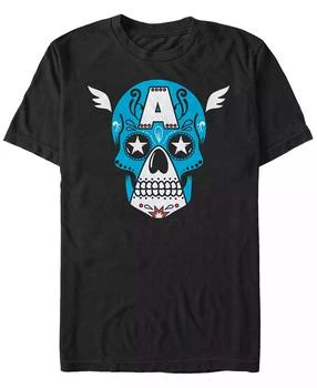 Marvel | Marvel Men's Captain America Sugar Skull Big Face Mask Short Sleeve T-Shirt,商家Macy's,价格¥187