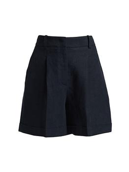 Michael Kors | Pleated Linen Shorts商品图片,6折, 满$200减$50, 满减