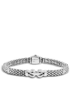 小银瓶手提包, LAGOS | Derby Small Buckle Sterling Silver Caviar Bracelet商品图片 独家减免邮费