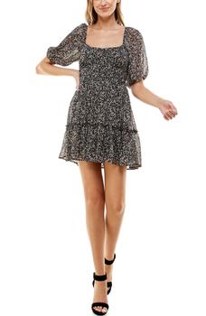 ROW A, ROW A | Back Cutout Smocked Mini Dress商品图片 