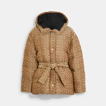 Coach | Coach Outlet Signature Jacquard Down Pillow Jacket 3.8折