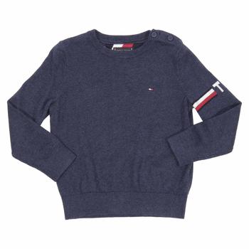 Tommy Hilfiger | Tommy Hilfiger Pullover Blu In Maglia Di Cotone E Cashmere商品图片,6.8折