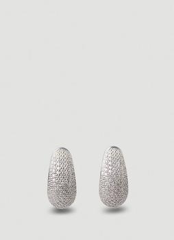 推荐Ice Pavé Small Hoop Earrings in Silver商品