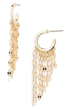 AREA | Fringe Huggie Hoop Earrings,商家Nordstrom Rack,价格¥45