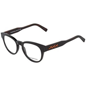 商品Ermenegildo Zegna Mens Black Aviator/Pilot Eyeglass Frames EZ517400152图片