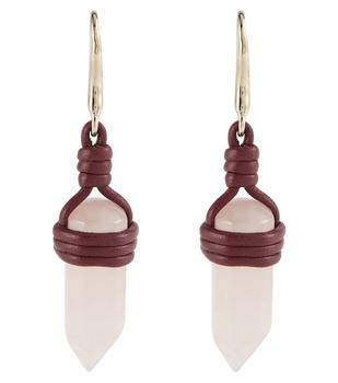 商品Chloé | Jemma leather and quartz earrings,商家MyTheresa,价格¥2458图片