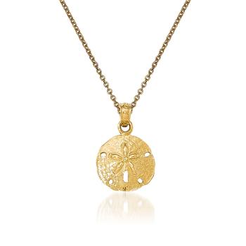 商品Ross-Simons 14kt Yellow Gold Sand Dollar Pendant Necklace图片