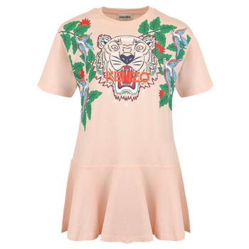 Kenzo | Pink Cotton Tiger Dress商品图片,4折×额外9折, 额外九折