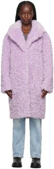 STAND STUDIO | Purple Camille Cocoon Faux-Fur Coat,商家Ssense US,价格¥2497