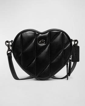 推荐Heart Quilted Leather Crossbody Bag商品