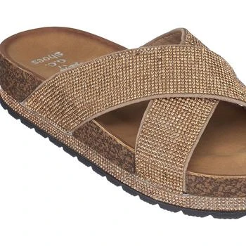 GC SHOES | Ariane Gold Footbed Sandals,商家Verishop,价格¥363