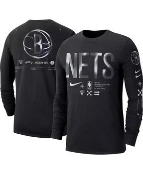 NIKE | Men's Black Brooklyn Nets Essential Air Traffic Control Long Sleeve T-shirt,商家Macy's,价格¥314