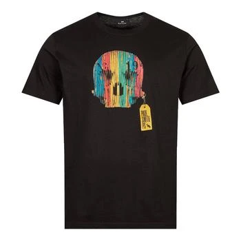 推荐Paul Smith Wooden Skull T-Shirt - Black商品